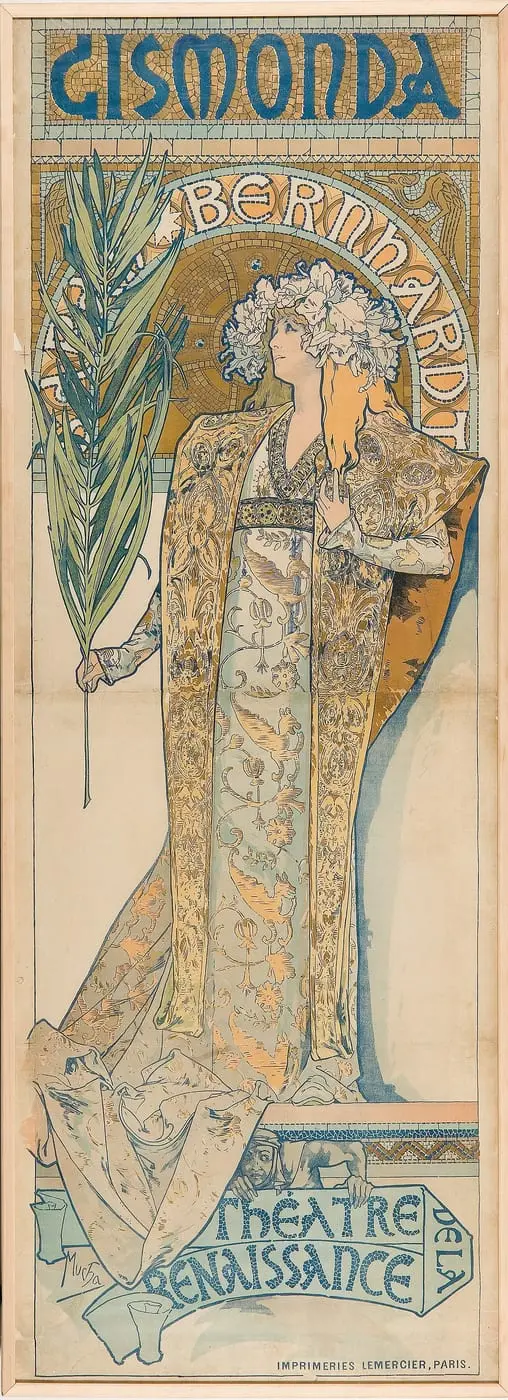 Gismonda (Sarah Bernhardt) by Alphonse Mucha, canvas print