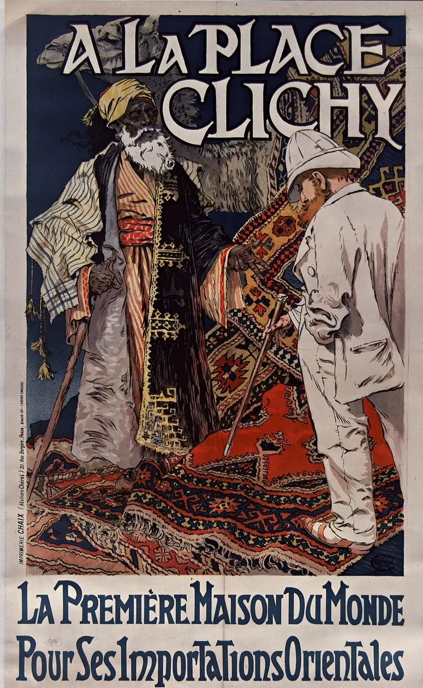 A la Place Clichy, la première maison du monde pour ses importations… by Eugène Grasset, canvas print