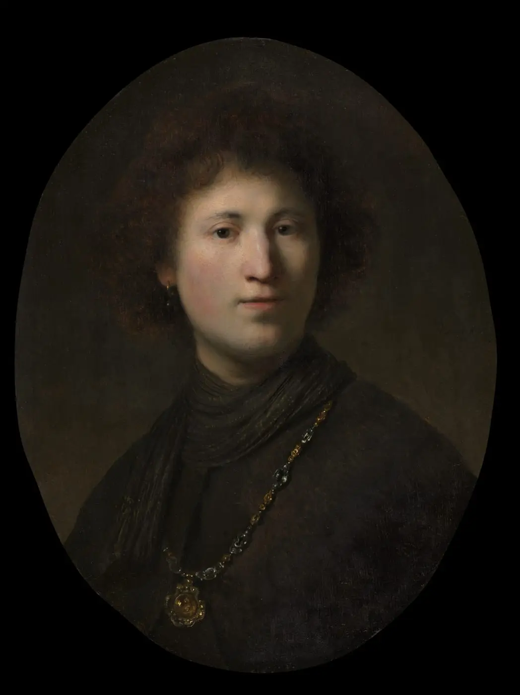 A Young Man with a Chain by Rembrandt van Rijn, canvas print