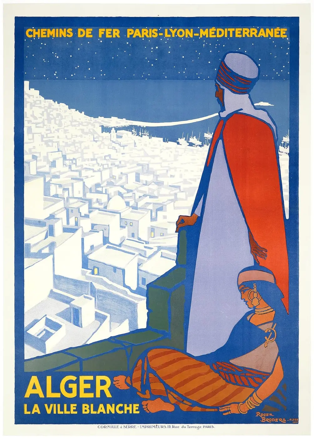 Alger by Roger Broders, canvas print