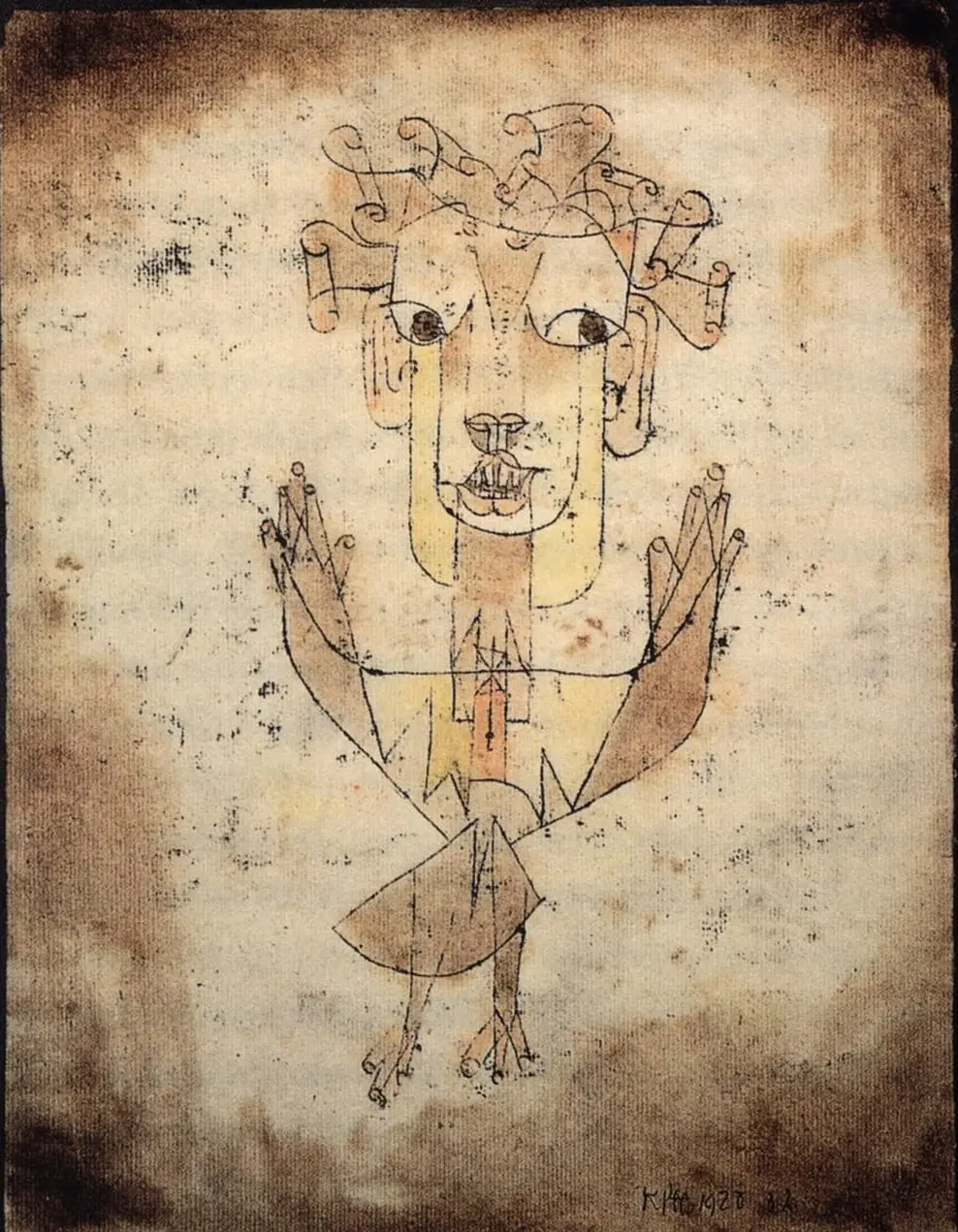 Angelus Novus by Paul Klee, canvas print