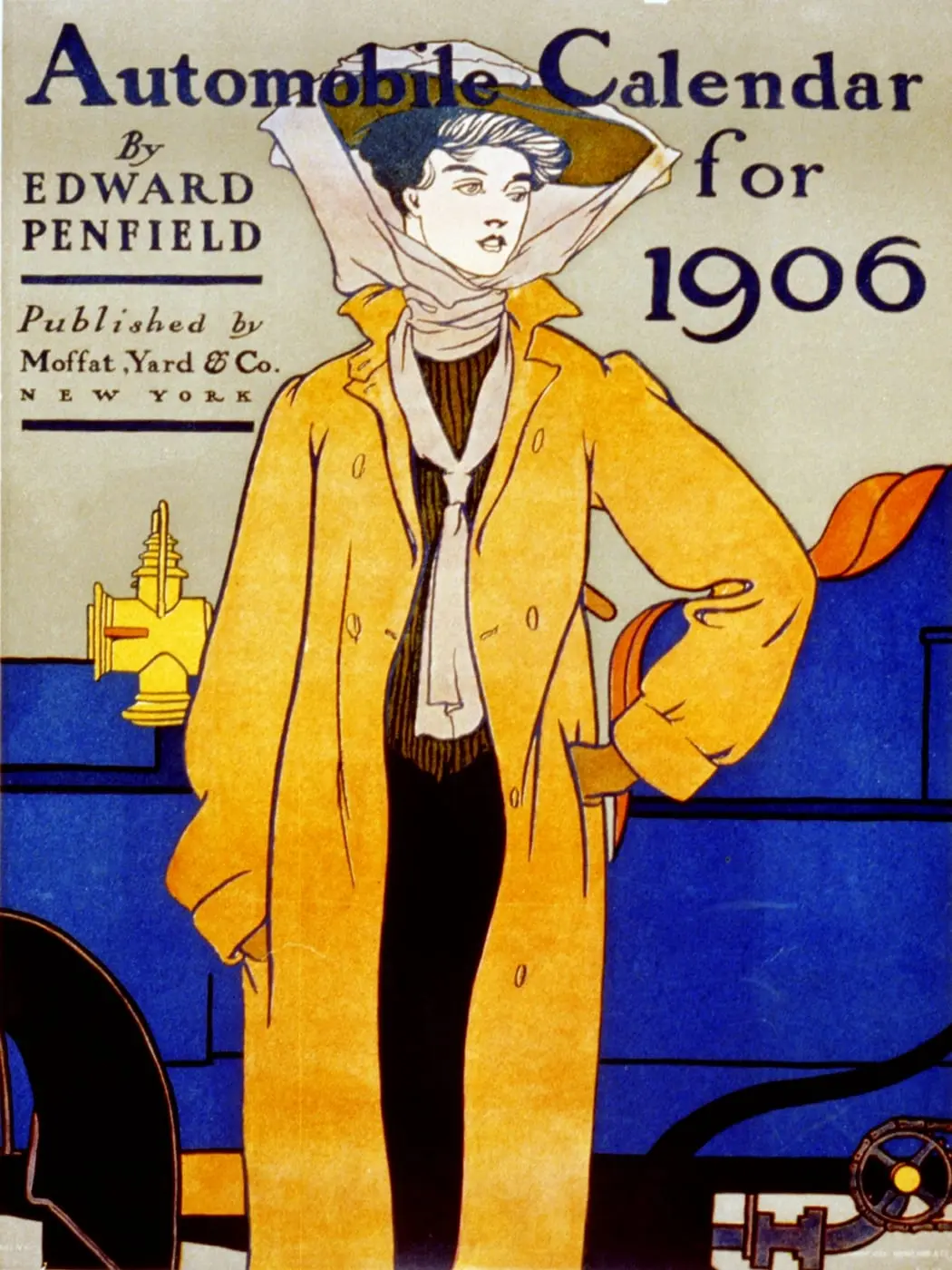 Automobile Calendar for 1906 by Edward Penfield, canvas print