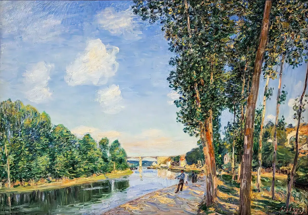 A Bend in the Loing by Alfred Sisley, canvas print