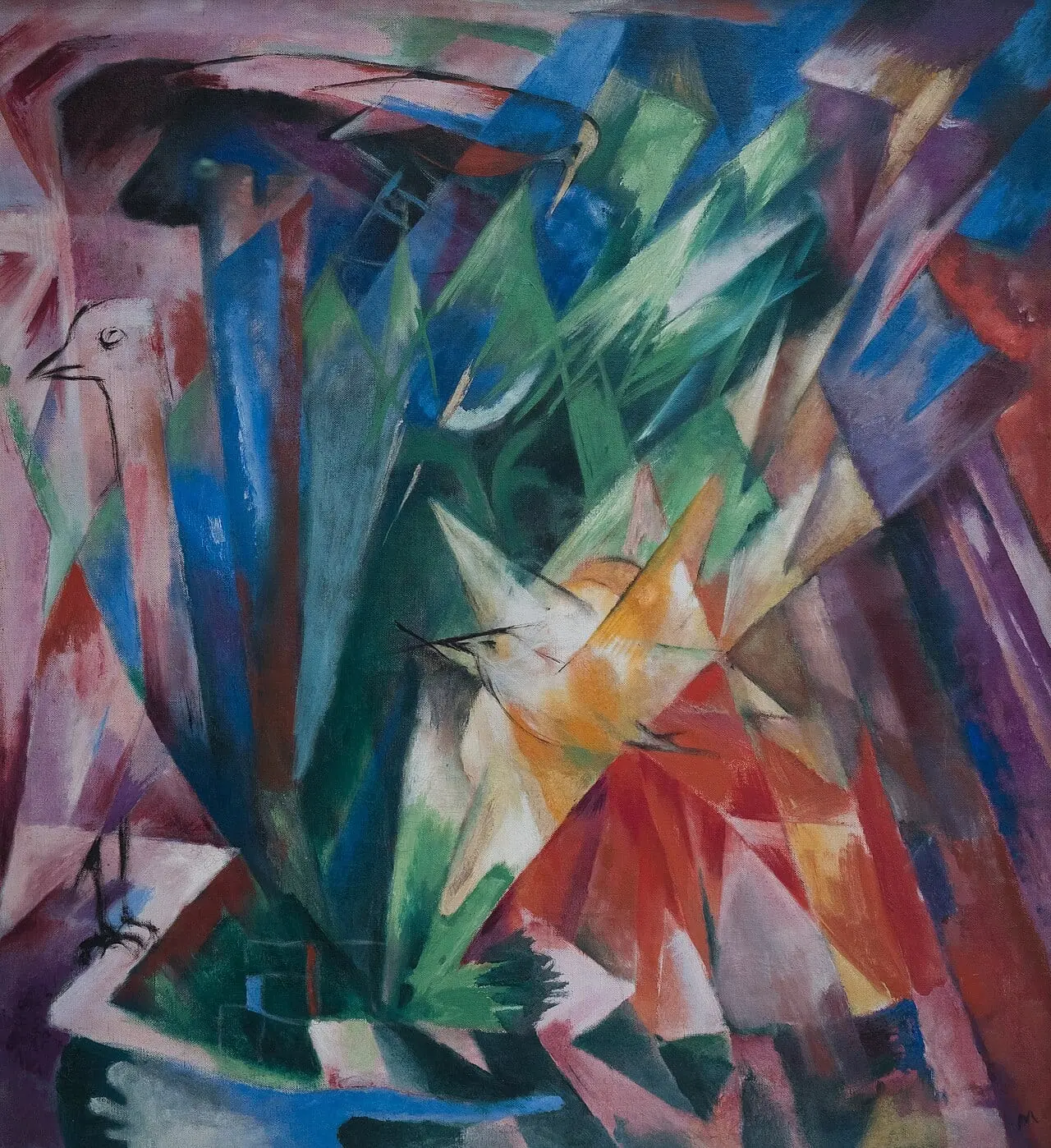 Birds by Franz Marc, canvas print