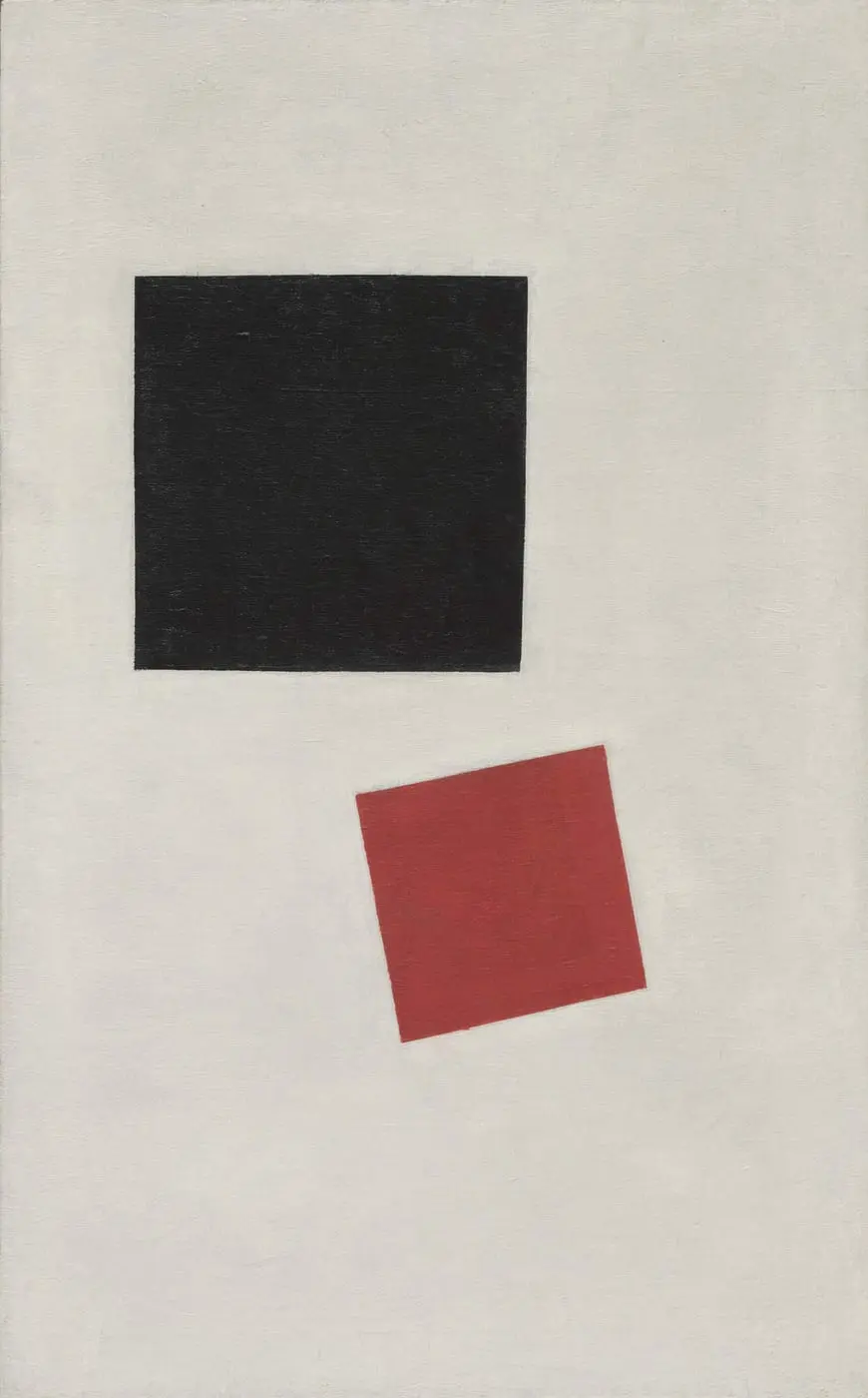 Black Square and Red Square by Kazimir Malevich, canvas print