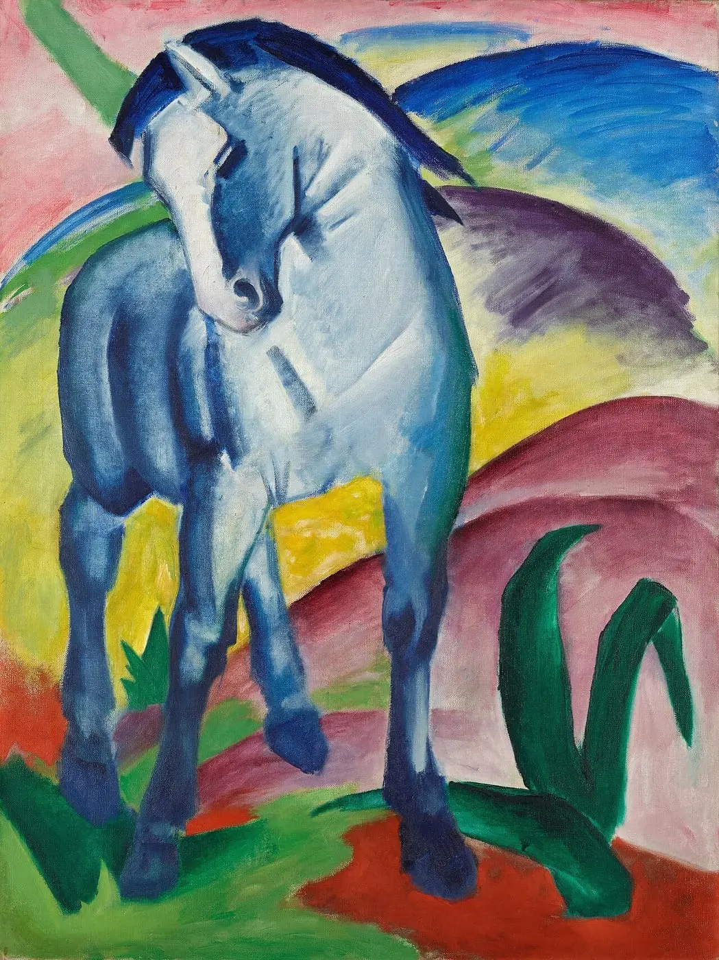 Blaues Pferd I by Franz Marc, canvas print