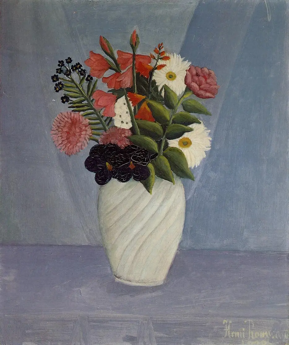 Bouquet of Flowers by Henri Rousseau, canvas print