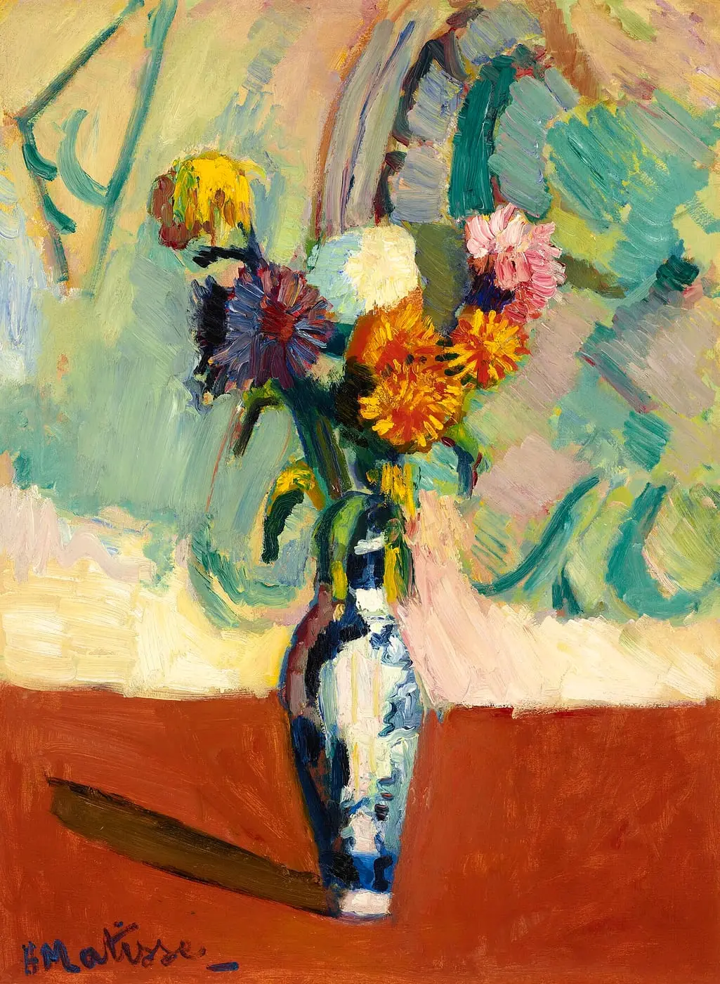 Bouquet, vase chinois by Henri Matisse, canvas print