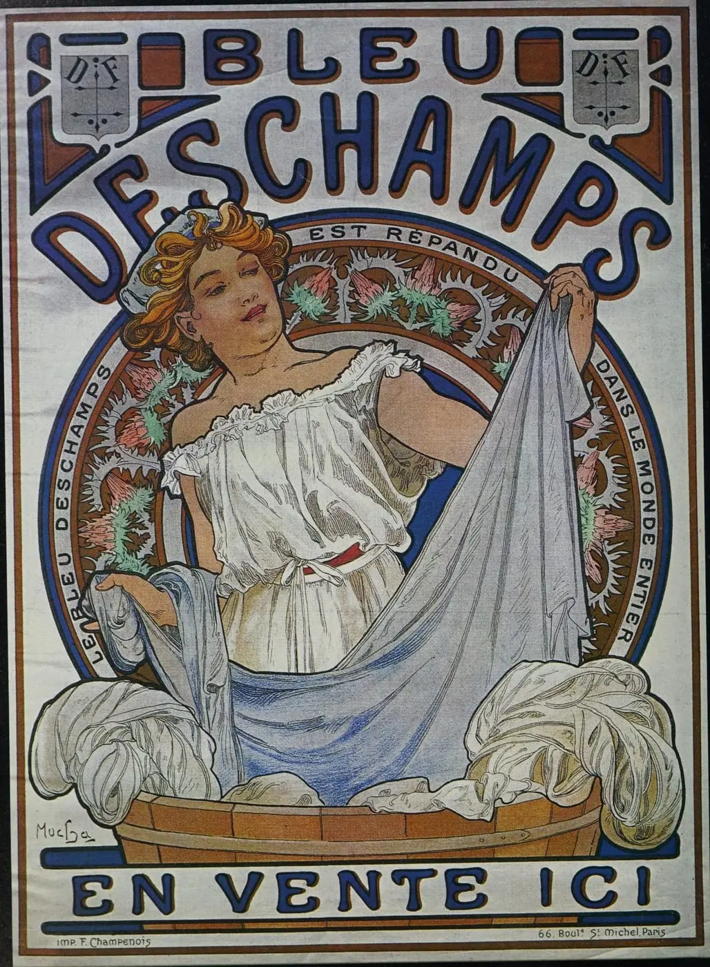 Bridges, A30 by Alphonse Mucha, canvas print