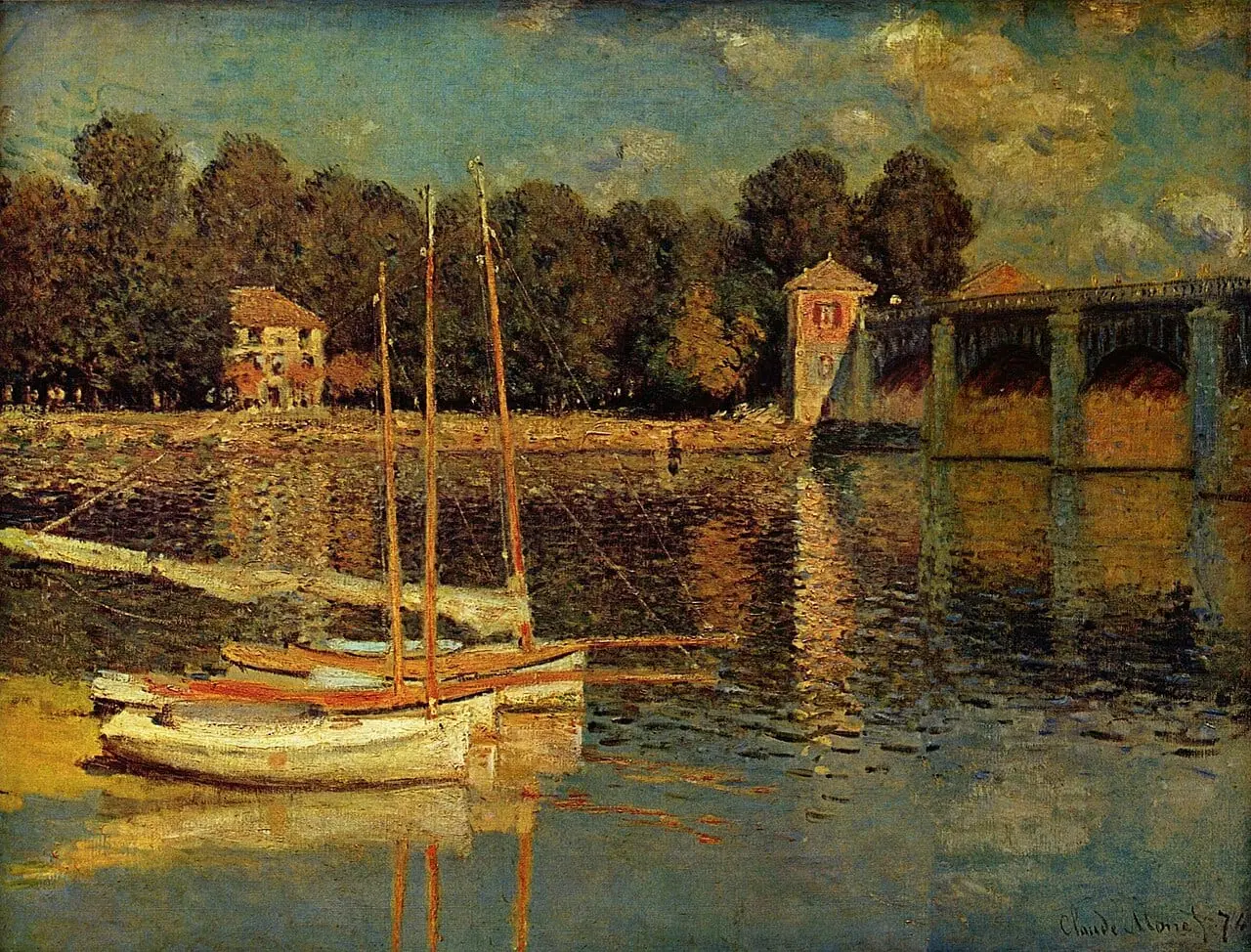 Brücke von Argenteuil by Claude Monet, canvas print