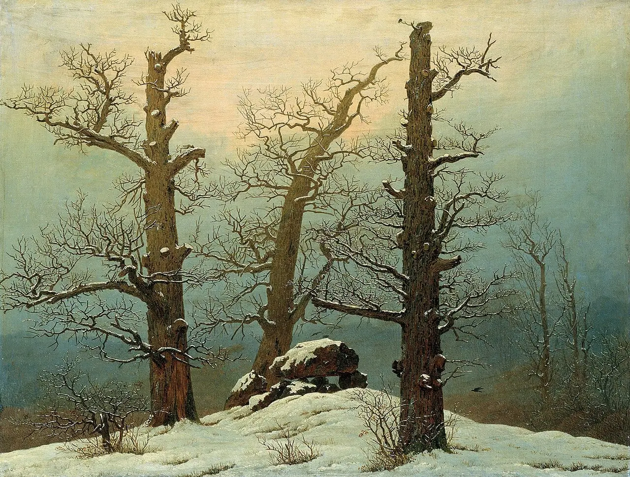 Cairn in Snow by Caspar David Friedrich, canvas print