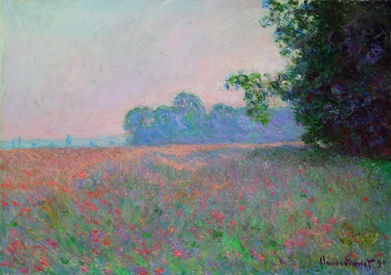 Champ d'avoine et de coquelicots by Claude Monet, canvas print