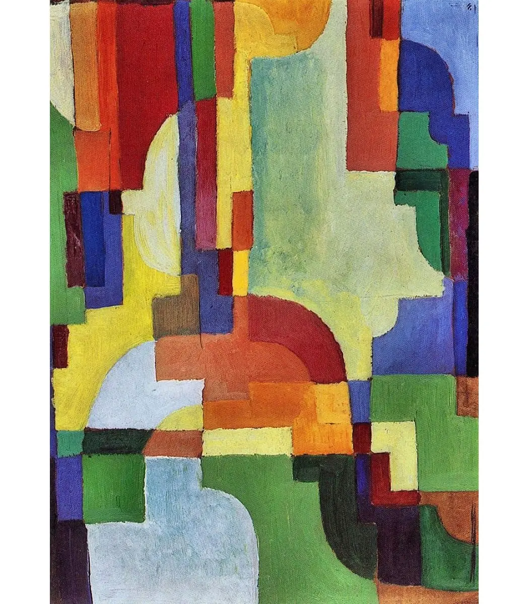 Coloured Forms I by August Macke, canvas print