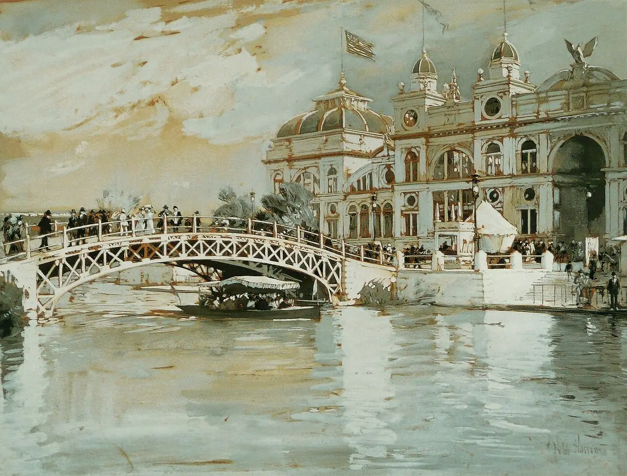Columbian Exposition, Chicago by Childe Hassam, canvas print