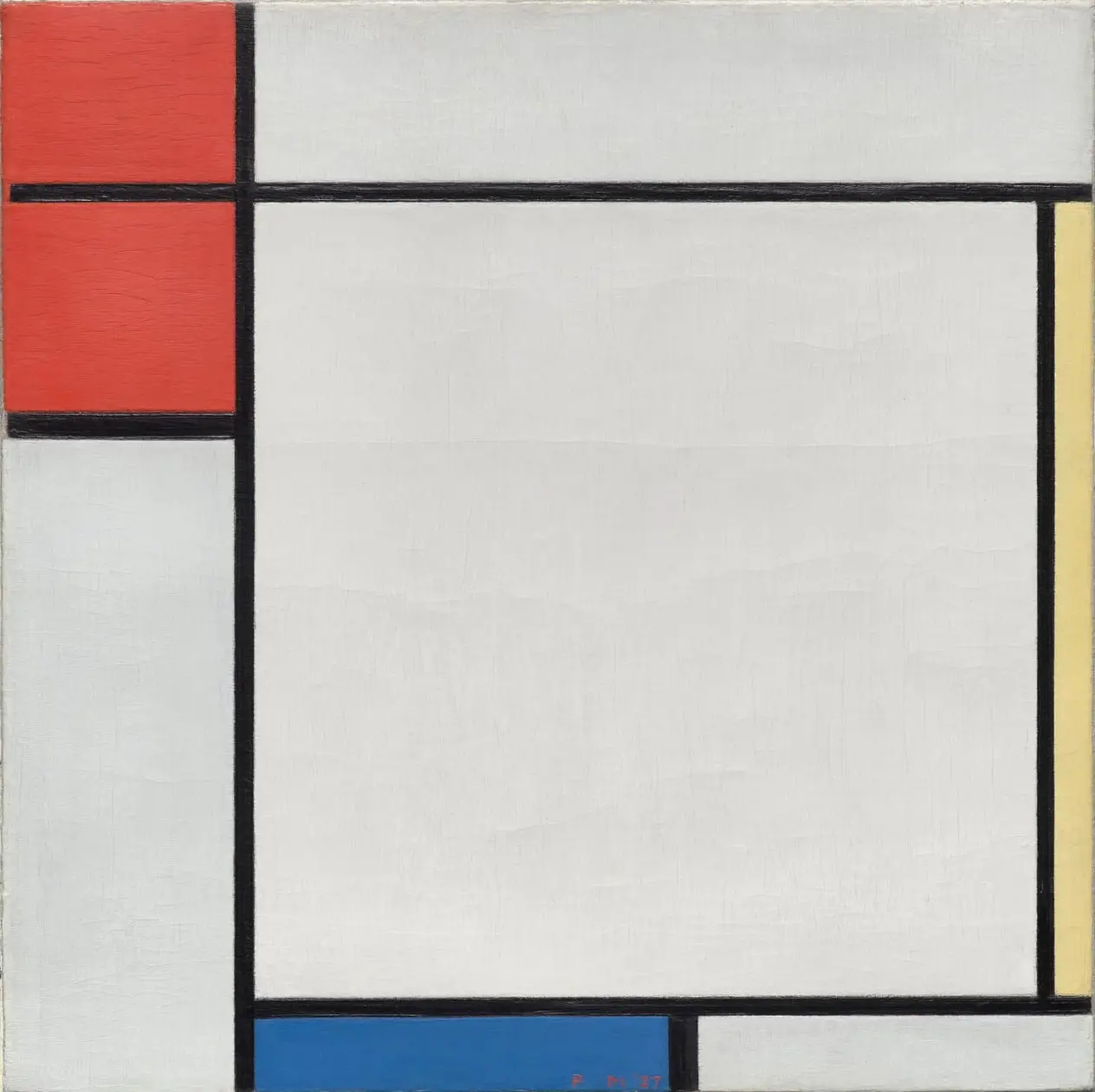 Composition with Red, Yellow, and Blue by Piet Mondrian, canvas print