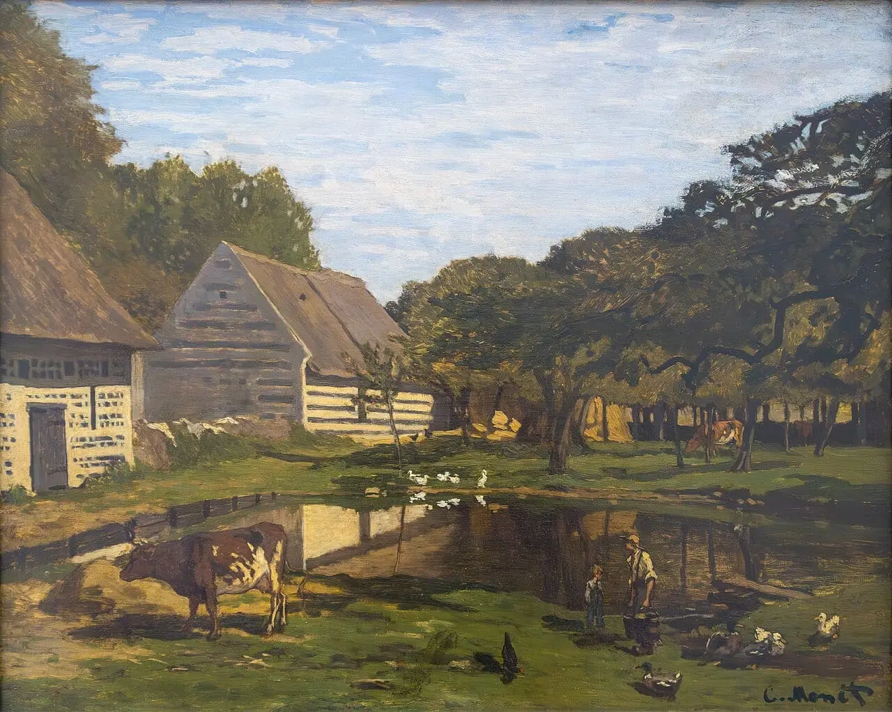 Cour de ferme en Normandie by Claude Monet, canvas print