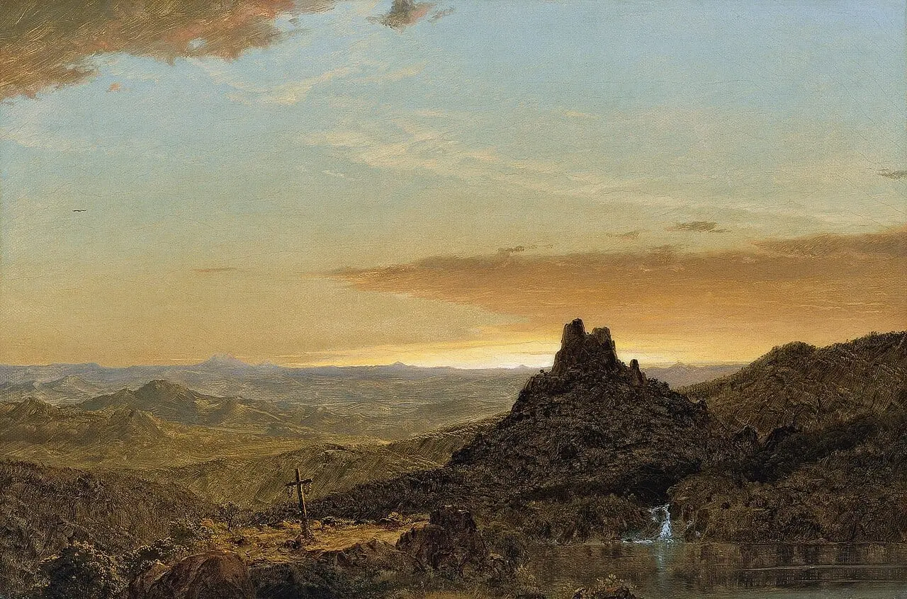 Cross in the Wilderness by Frederic Edwin Church, canvas print