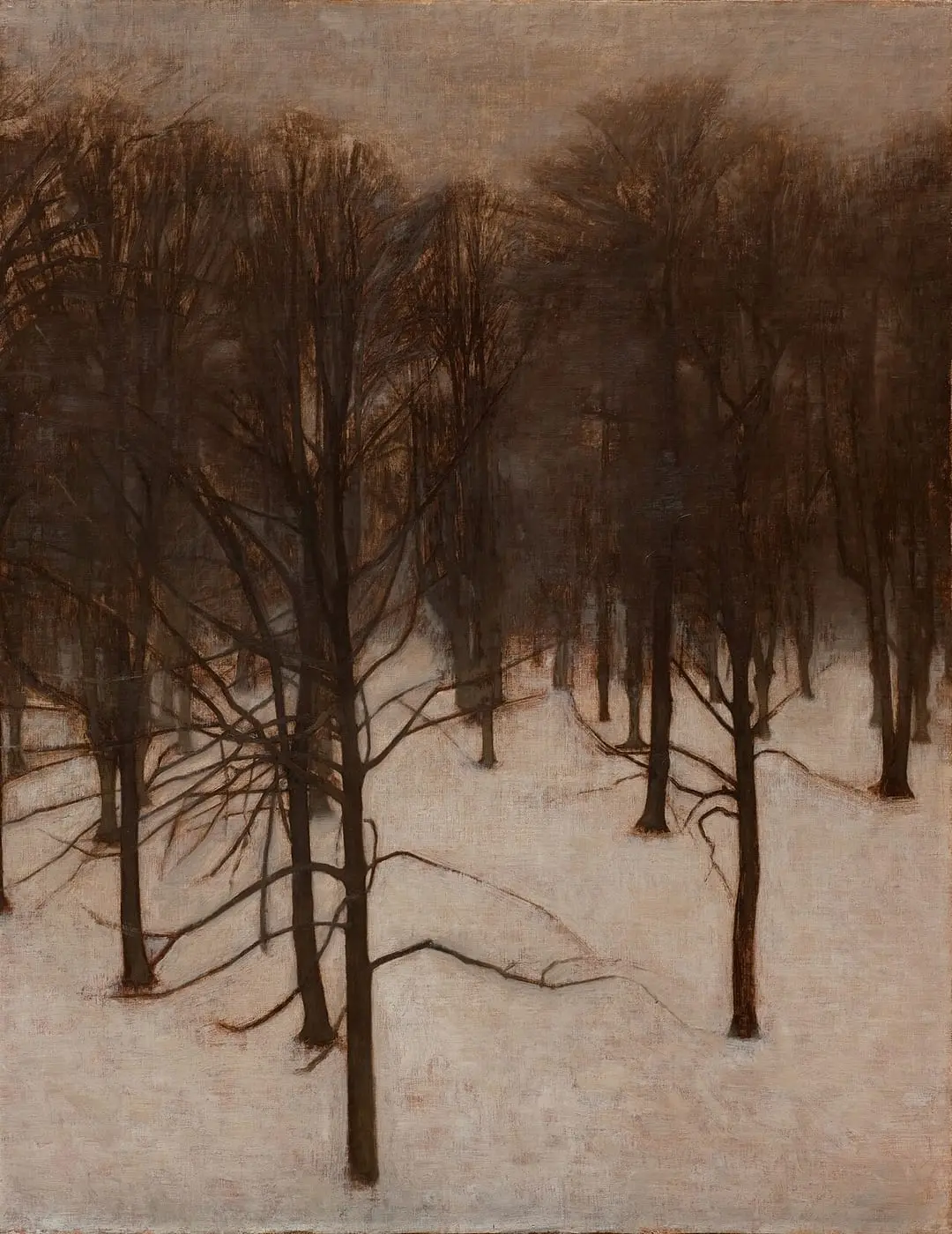 Danish: Søndermarken ved vintertid by Vilhelm Hammershøi, canvas print