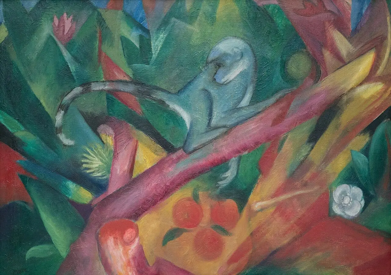 Das Äffchen by Franz Marc, canvas print