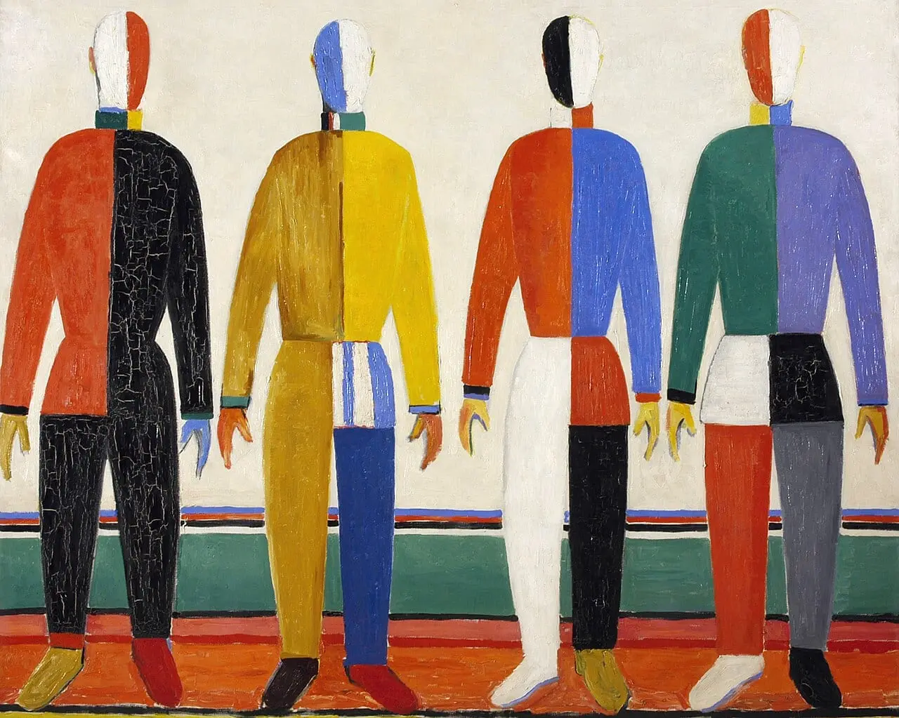 De Sportlieden by Kazimir Malevich, canvas print