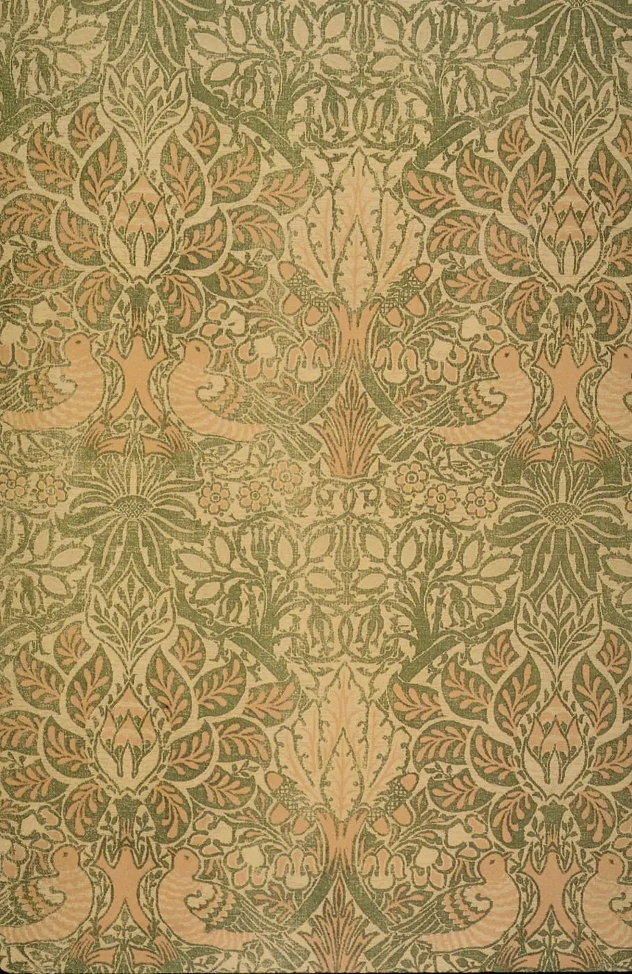 Dove and Rose textile by William Morris, canvas print