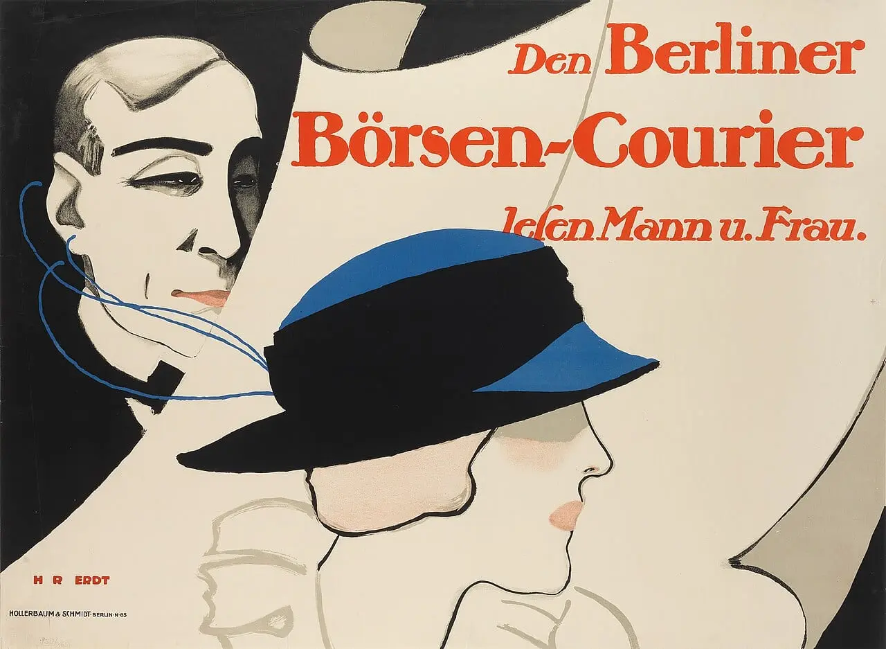 Druck Hollerbaum & Schmidt Berlin Berliner Börsenkurier by Hans Rudi Erdt, canvas print