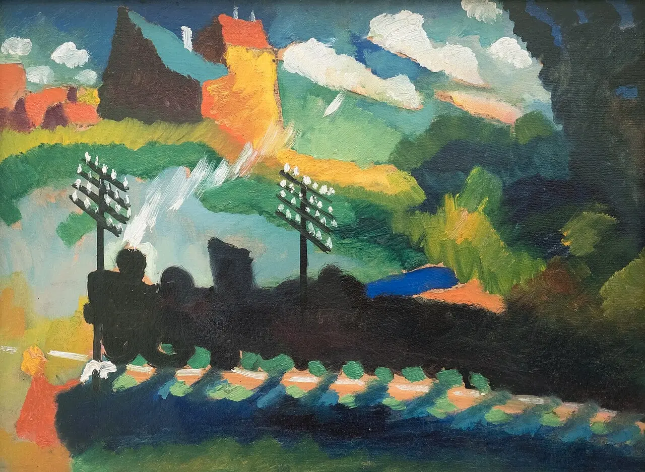 Eisenbahn bei Murnau by Wassily Kandinsky, canvas print