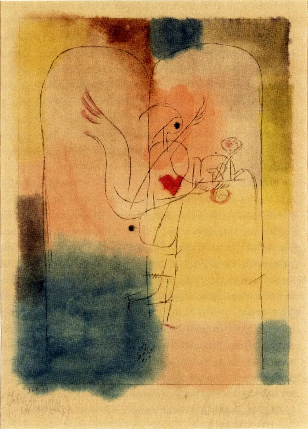 Engel bringt das Gewünschte by Paul Klee, canvas print