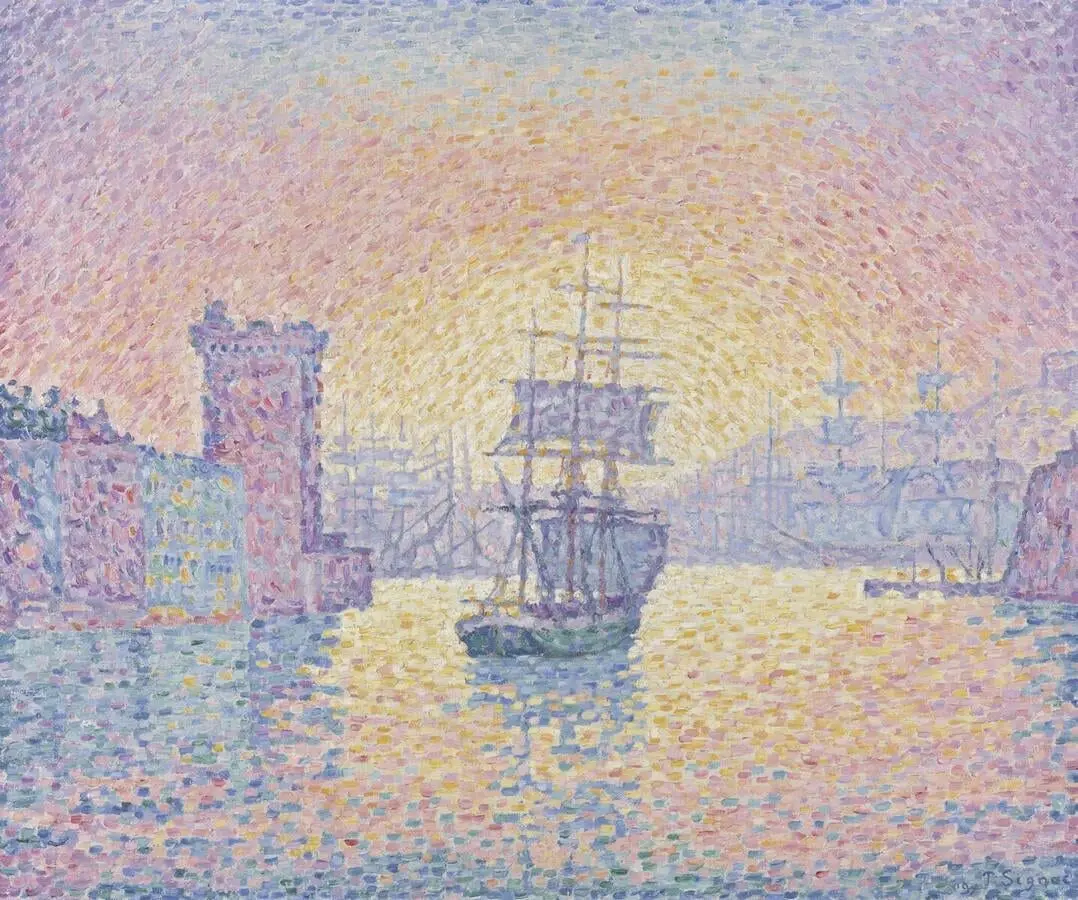 Entrée du port de Marseille by Paul Signac, canvas print
