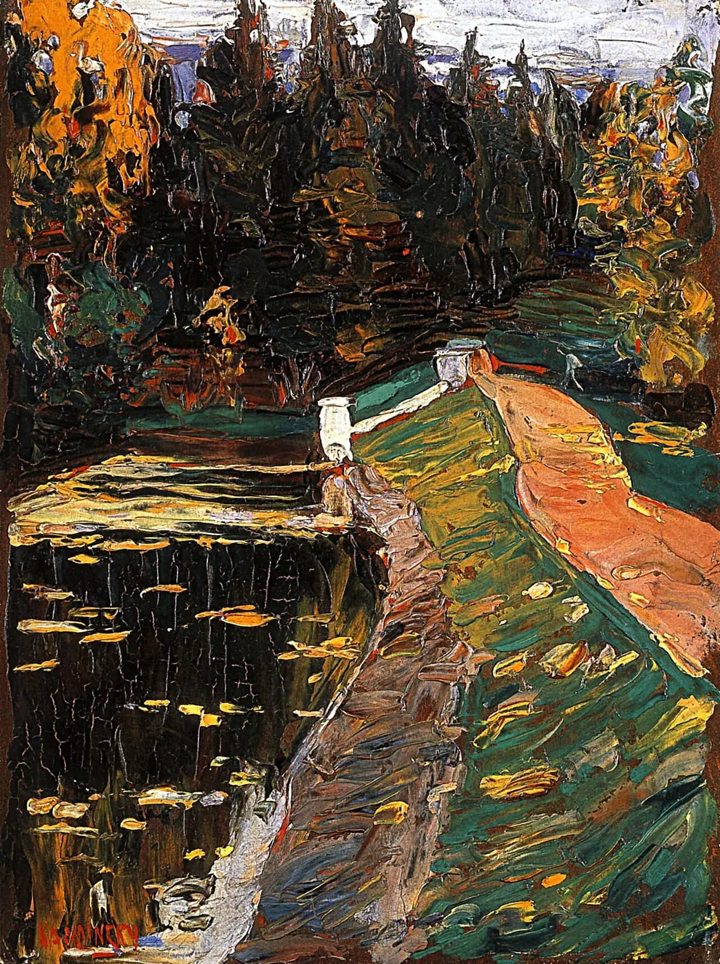 Étude pour une écluse by Wassily Kandinsky, canvas print