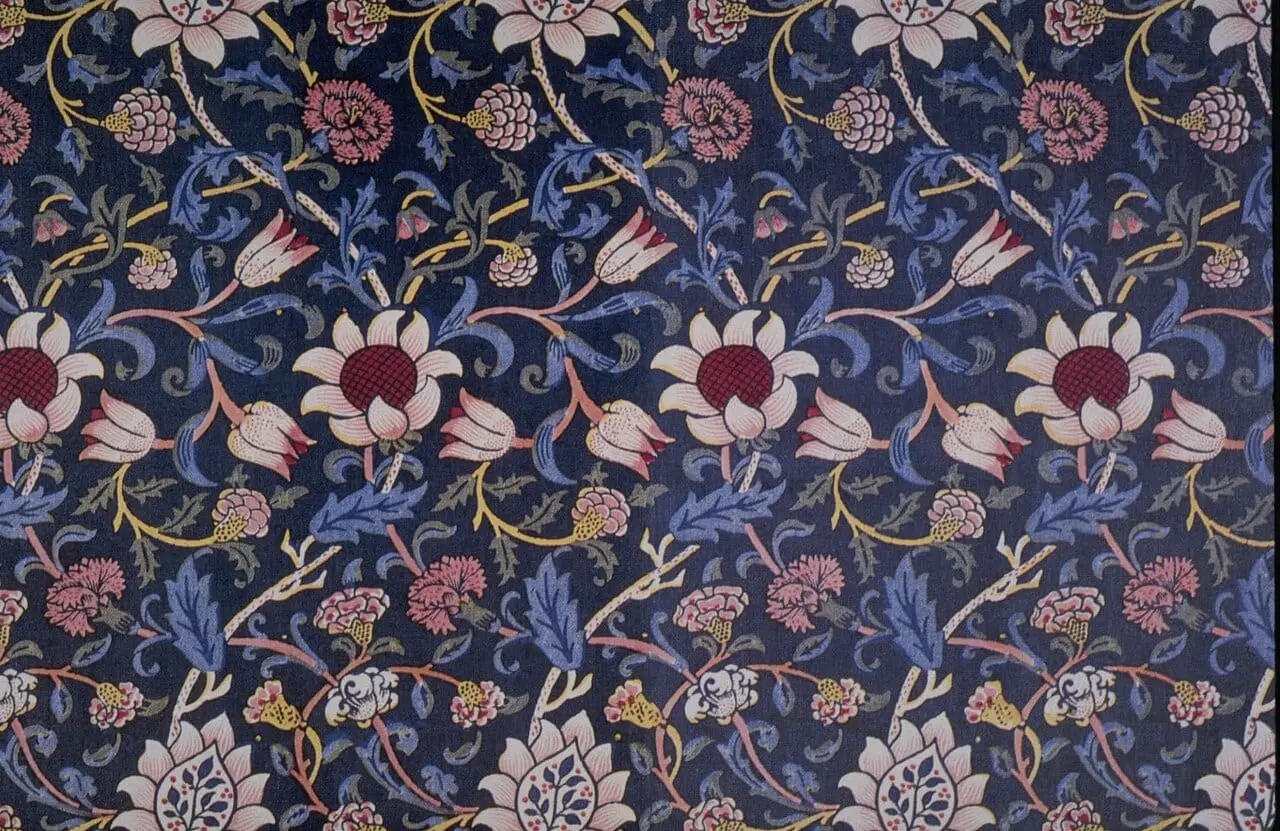 Evenlode printed textile by William Morris, canvas print