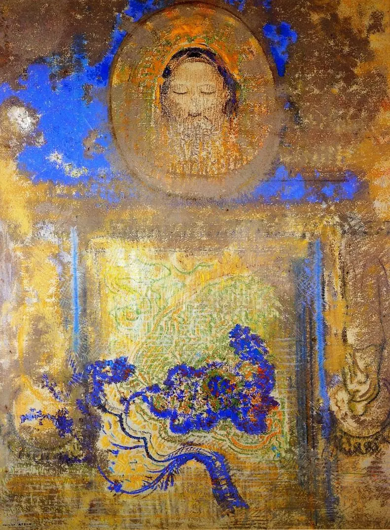 Evocation by Odilon Redon, canvas print