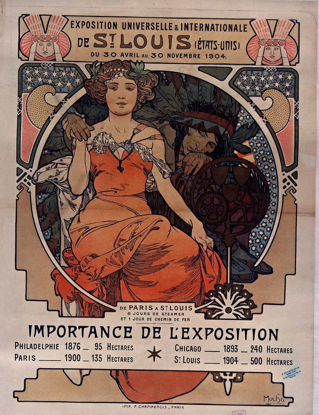 Exposition Universelle et Internationale de St Louis (Etats-Unis), du… by Alphonse Mucha, canvas print