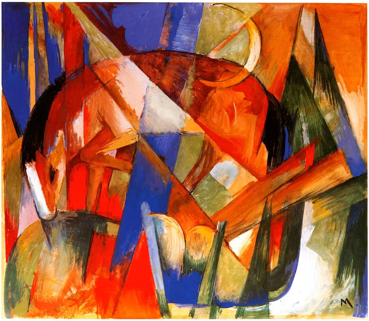 Fabeltier II (Pferd) by Franz Marc, canvas print