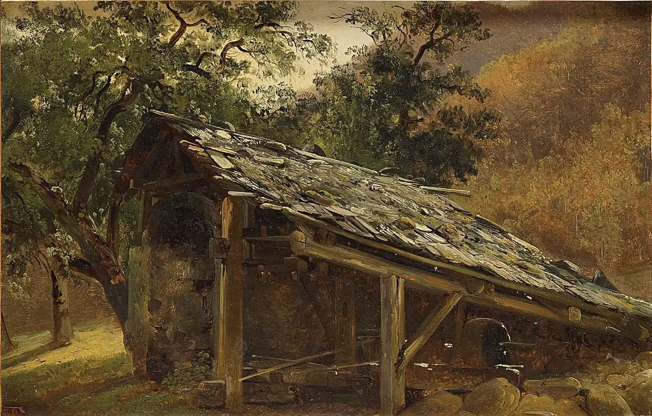 Fabrique dans le Valais by Alexandre Calame, canvas print