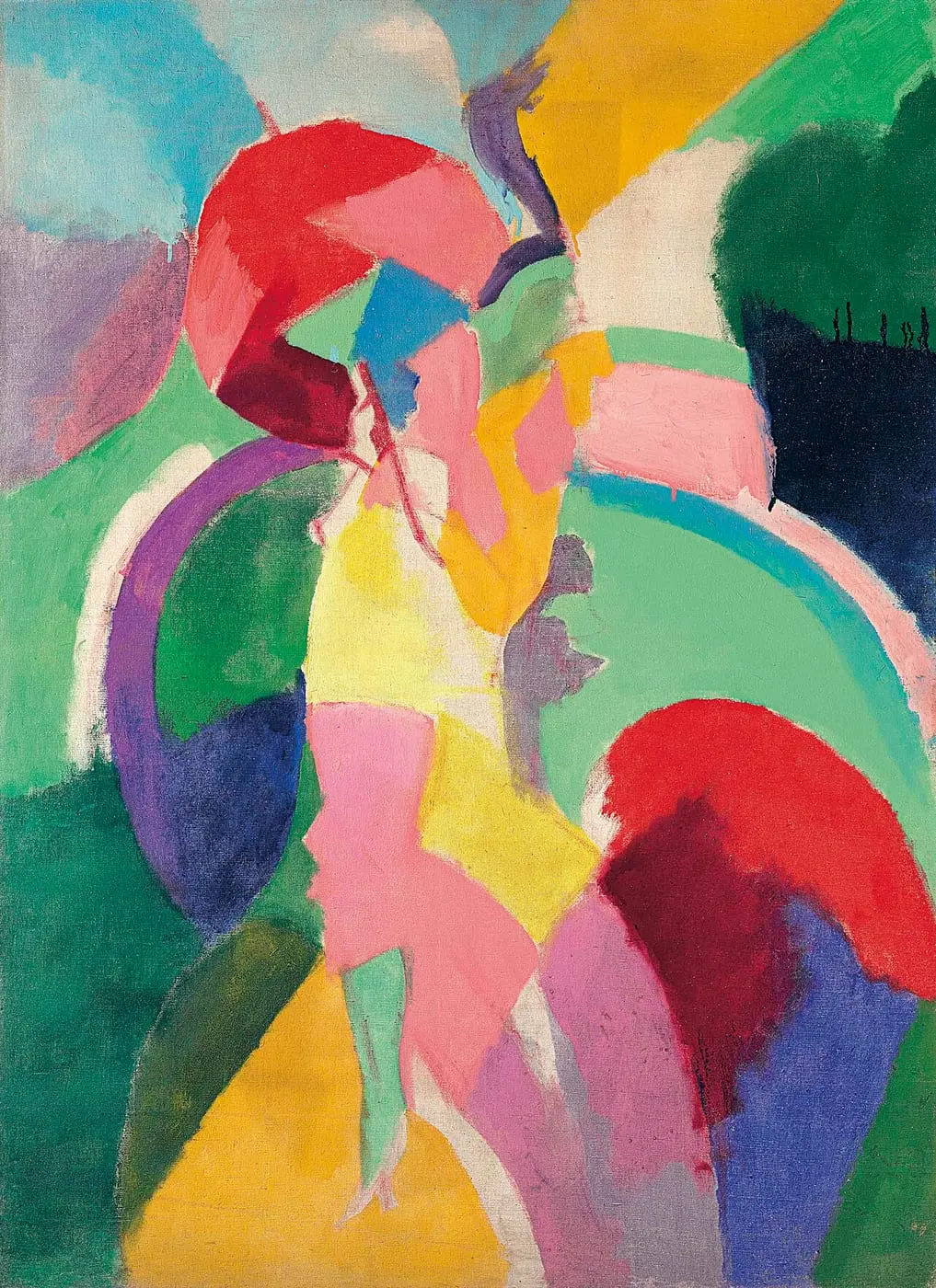 Femme à l’ombrelle ou La Parisienne by Robert Delaunay, canvas print