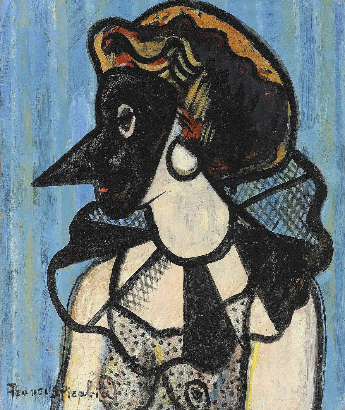 Femme au masque by Francis Picabia, canvas print