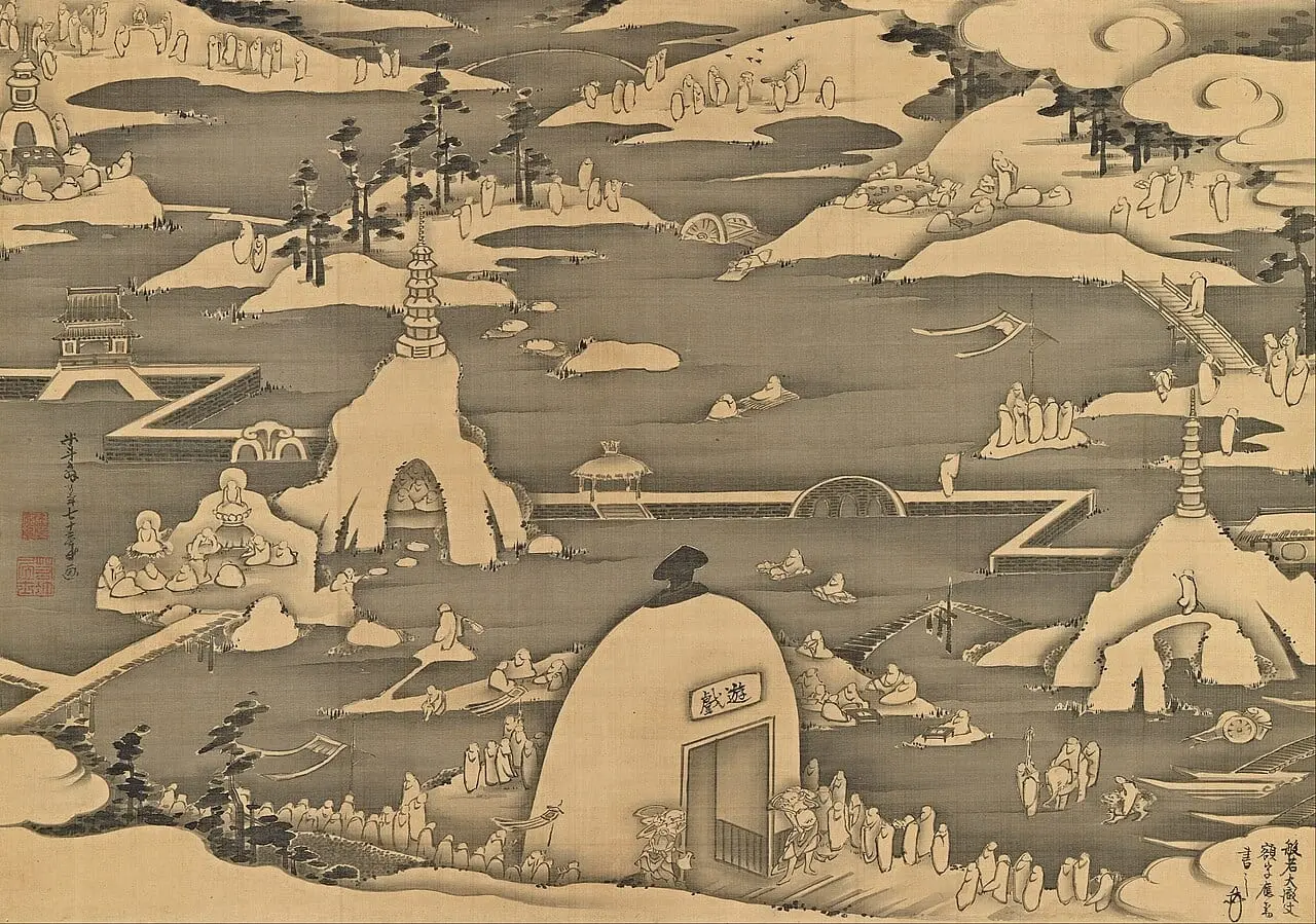 Five hundred arhats by Itō Jakuchū, canvas print