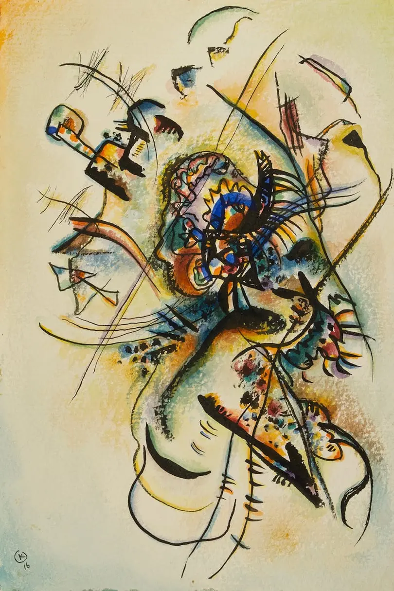For One Voice by Wassily Kandinsky, canvas print