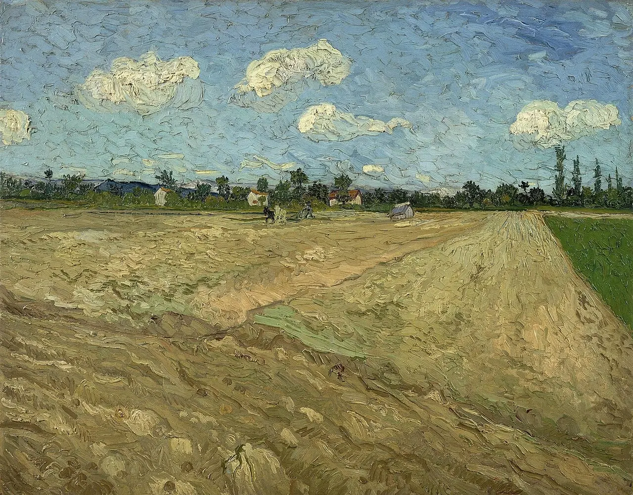 Geploegde akkers ('De voren') by Vincent van Gogh, canvas print