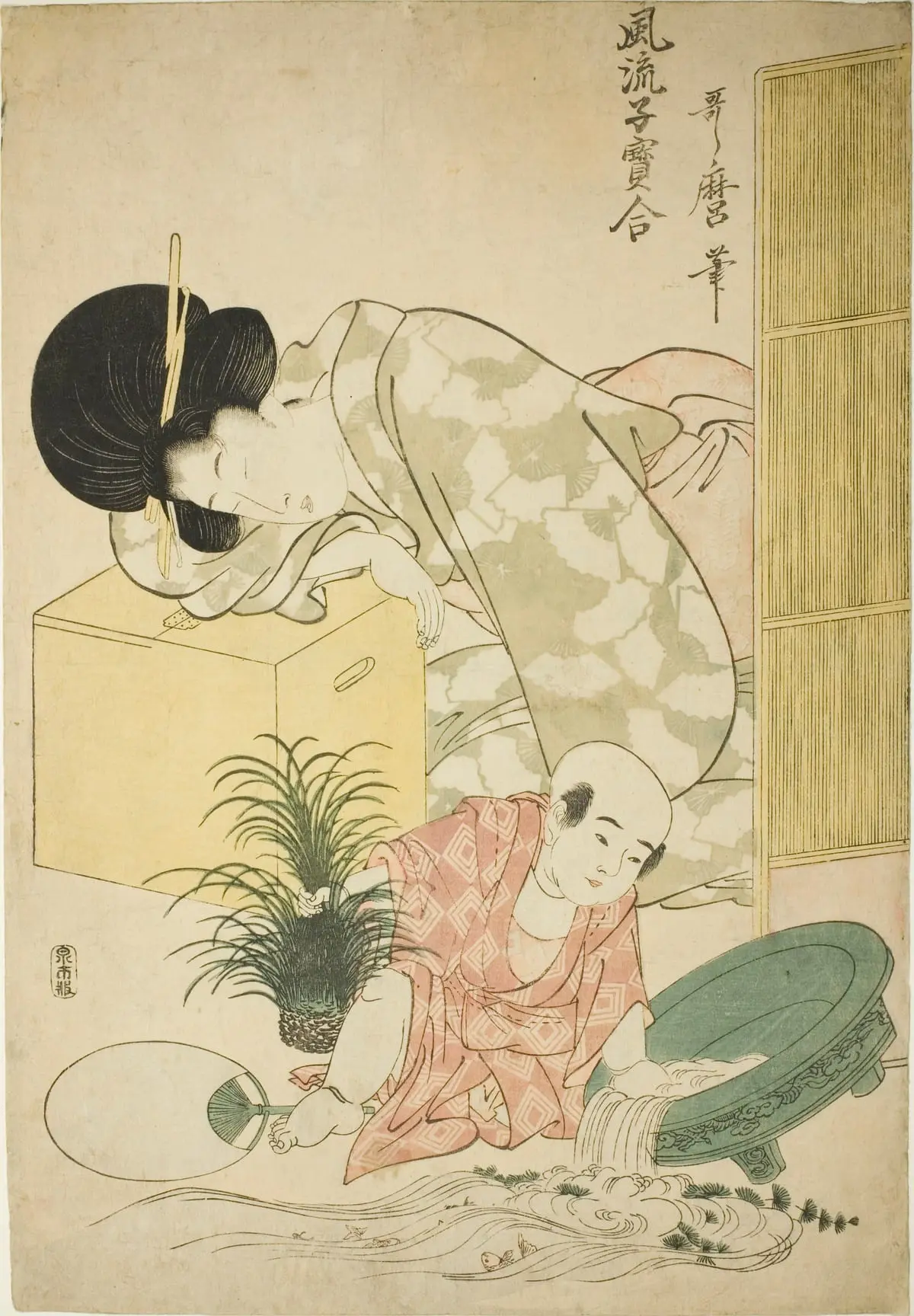 Goldfish by Kitagawa Utamaro, canvas print