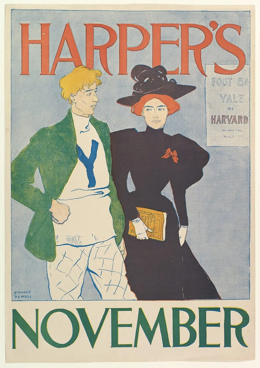 Harper's, November by Edward Penfield, canvas print