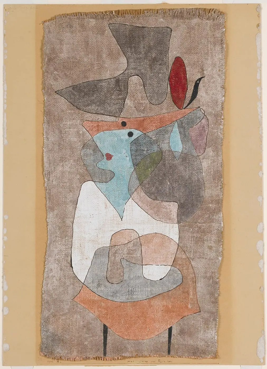 Hat, Lady and Little Table by Paul Klee, canvas print