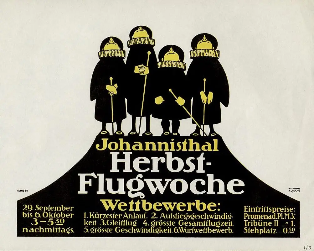 Herbstflugwoche Johannisthal by Julius Klinger, canvas print