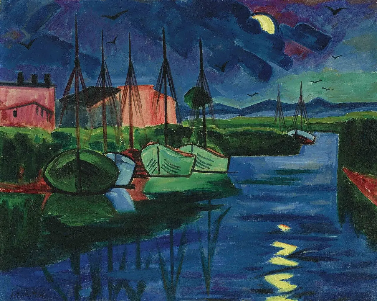 Hermann abend by Max Pechstein, canvas print