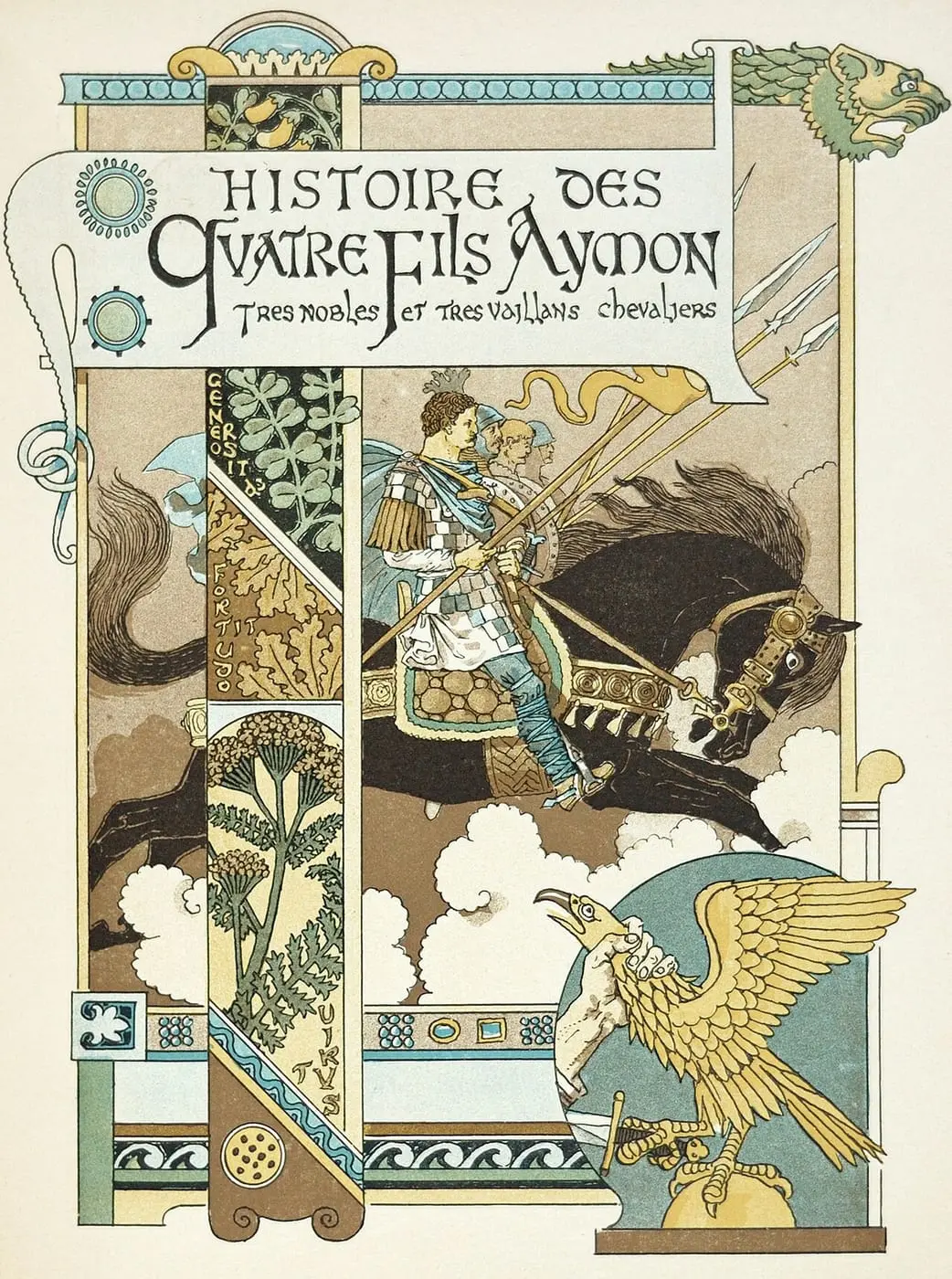 Histoire des Quatre Fils Aymon by Eugène Grasset, canvas print