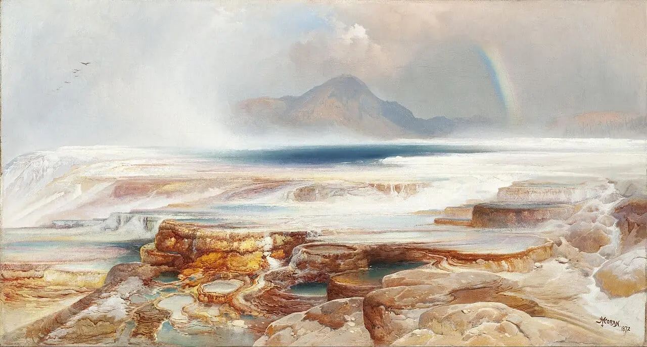 Hot Springs of the Yellowstone by Thomas Moran, canvas print