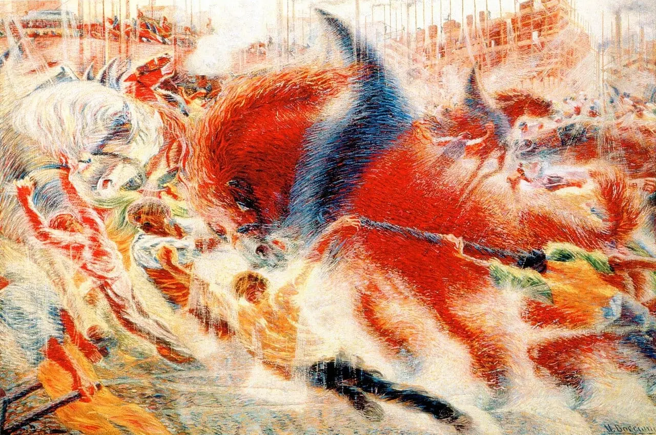 Immagine la città che sale by Umberto Boccioni, canvas print