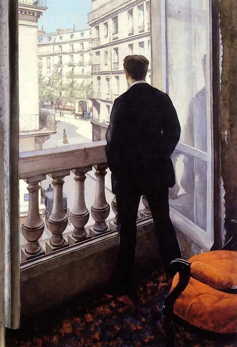 Jeune homme à la fenêtre by Gustave Caillebotte, canvas print