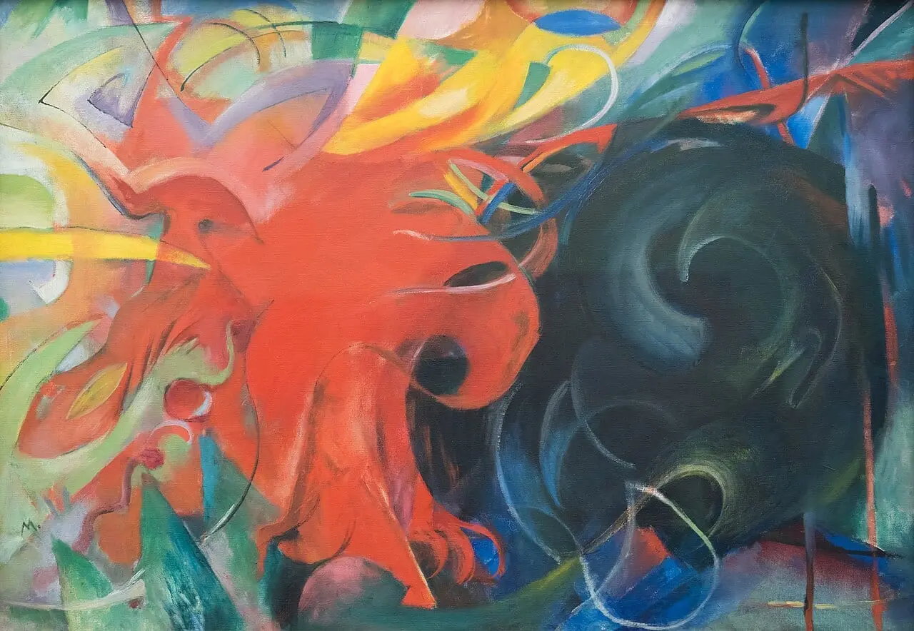 Kämpfende Formen by Franz Marc, canvas print